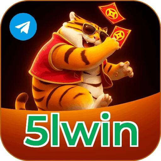 Imagem promovendo o canal oficial da 5lwin no Telegram